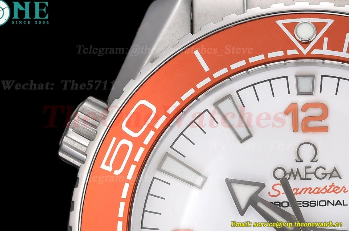 SS Orange 600m White 43mm Seamaster Dial GDF MY8215 SS 0331